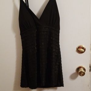 Sparkle black halter top
